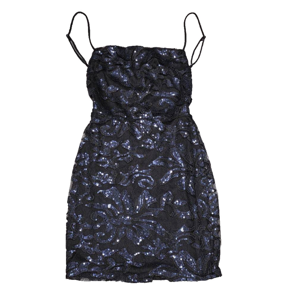 Lucy in the Sky Dress Babydoll Y2K in Black Iridescence Coquette SA004638 - Picture 3 of 10